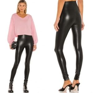 Commando Black Perfect Control Faux Leather Leggings M